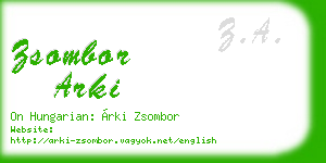 zsombor arki business card